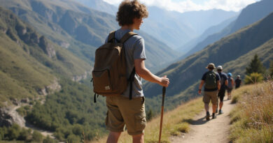 Backpacker exploring אטרקציות בקחאמרקה פרו in scenic Cusco, Peru