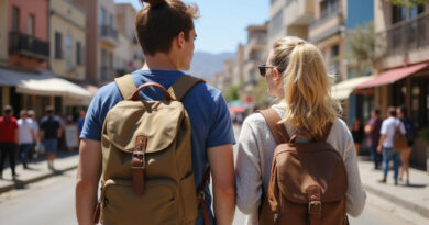 אטרקציות בלה סרנה צ'ילה: backpackers exploring cityscape