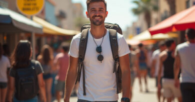 Backpacker enjoying אטרקציות באיקיקה צ'ילה attractions