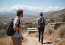 Backpackers exploring אטרקציות בטרוחיו פרו attractions in Trujillo, Peru
