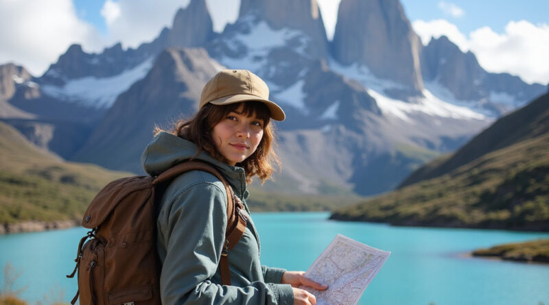 Backpacker exploring אטרקציות בטורס דל פיינה צ'ילה