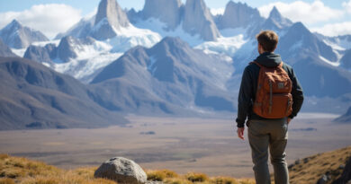 Young backpacker overlooking Torres del Paine, אטרקציות בואל דה אלקי צ'ילה