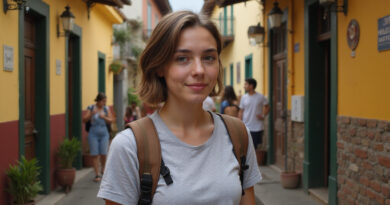 Young backpacker enjoying recommended hostels in Baranquilla, Colombia