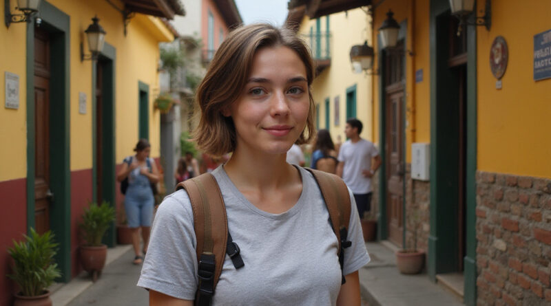 Young backpacker enjoying recommended hostels in Baranquilla, Colombia
