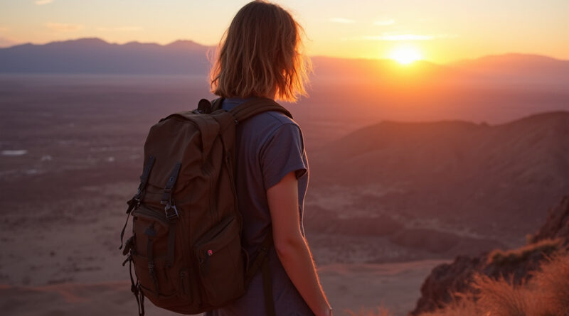 Backpacker in San Pedro de Atacama Chile near recommended hostels
