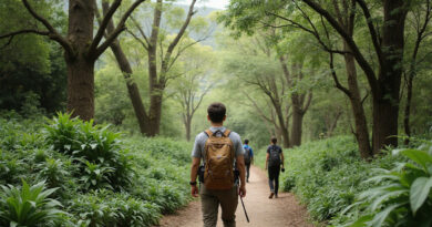Backpacker exploring טרקים ברסיפה ברזיל trekking route