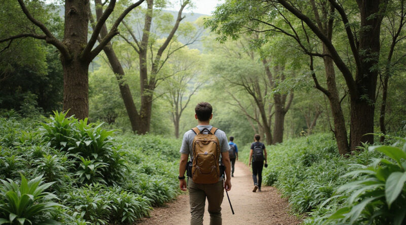 Backpacker exploring טרקים ברסיפה ברזיל trekking route