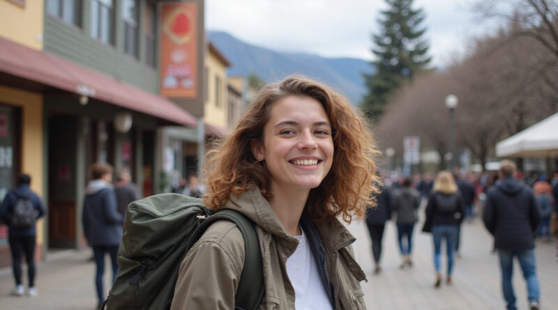 Young backpacker exploring major אטרקציות בטמוקו צ'ילה