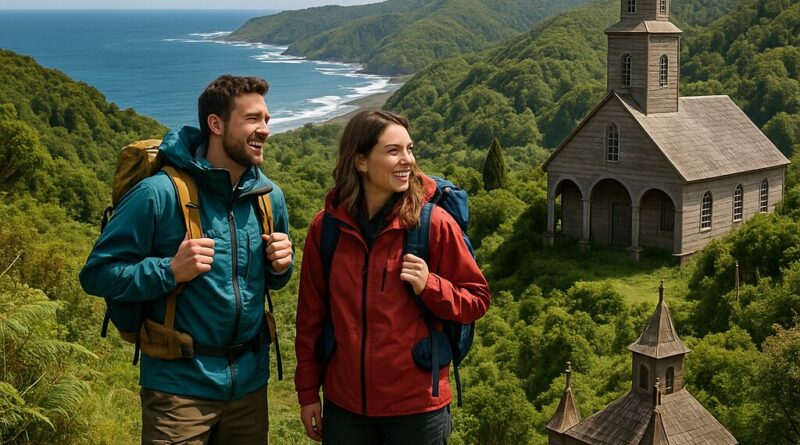 Man and woman backpacking טרקים בצ'ילואה צ'ילה scenic landscapes