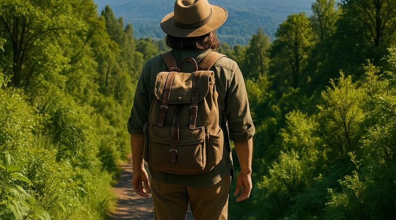 Backpacker trekking in vibrant Pucón, Chile region