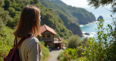 Backpacker exploring recommended hostel in Chiloe, Chile