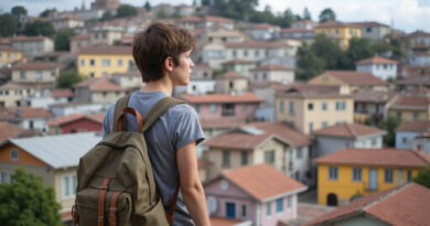 Backpacker viewing Port Montt in Chileןןןשששהוסטלים מומלצים בפורטו מונט צ'ילה