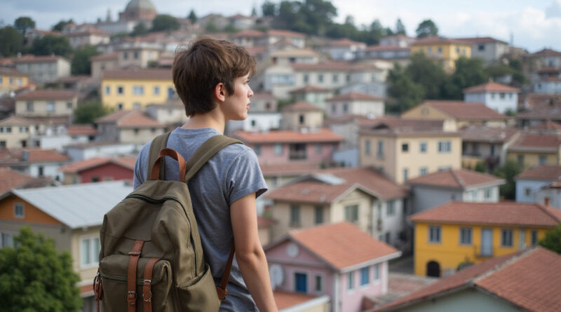 Backpacker viewing Port Montt in Chileןןןשששהוסטלים מומלצים בפורטו מונט צ'ילה