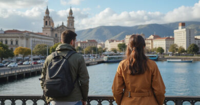 Top attractions in Concepcion Chile with young backpackers observing