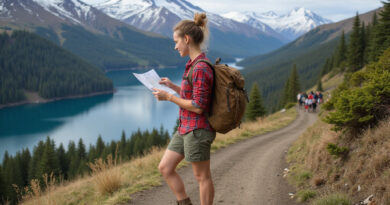 Young backpacker exploring scenic trails in Pucón, Chile