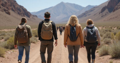 Backpackers exploring recommended hostels in Antofagasta, Chile