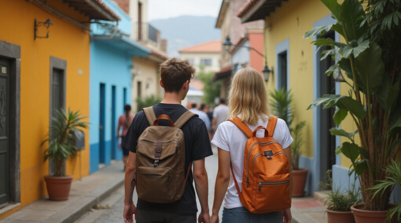 Young backpackers enjoying recommended hostels in Cartagena, Colombia