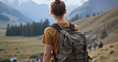 Backpacker enjoying scenic view in recommended Coyhaique, Chile hostels