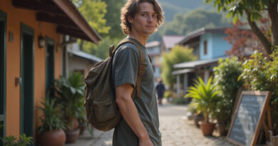 Backpacker at recommended hostel in Pucon, Chile