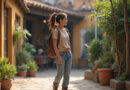 Backpacker exploring recommended hostel in Trujillo, Peru