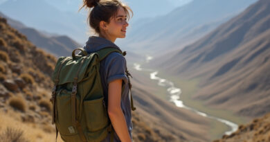 Adventurous backpacker in Coquimbo, Chile near Elqui Valley