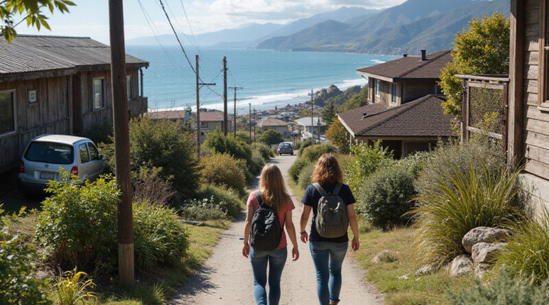 Youthful backpackers at recommended hostel in Puerto Montt, Chile