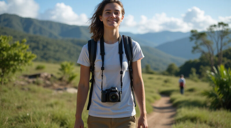 Backpacker exploring recommended hostels in Tyrona, Colombia