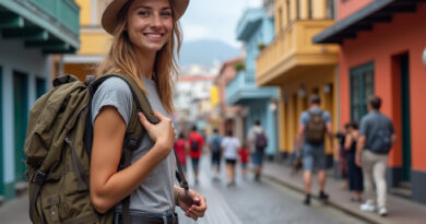 Backpacker exploring vibrant Valparaíso, Chile הוסטלים מומלצים בולפראיסו צ'ילה