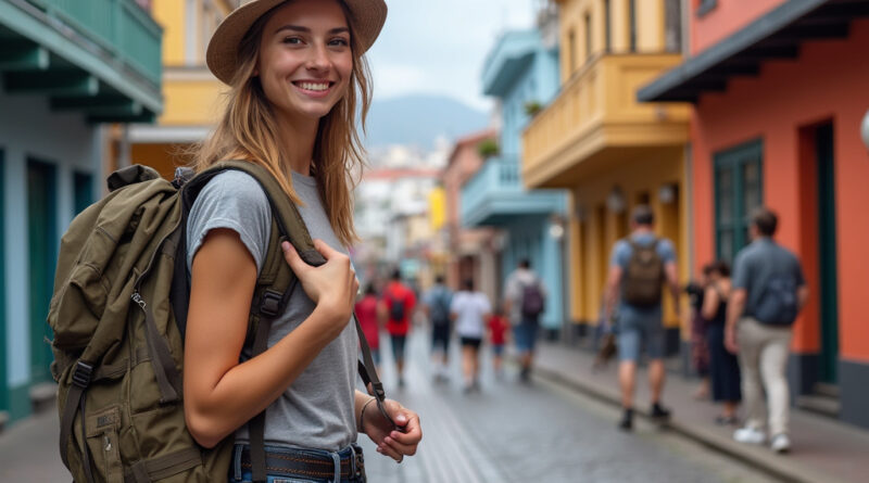 Backpacker exploring vibrant Valparaíso, Chile הוסטלים מומלצים בולפראיסו צ'ילה