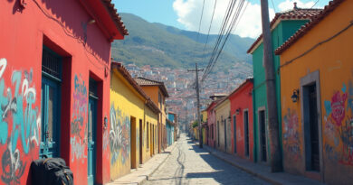Picturesque backpacker hostel scenery in Valparaiso, Chile