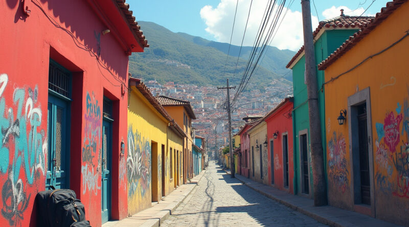 Picturesque backpacker hostel scenery in Valparaiso, Chile