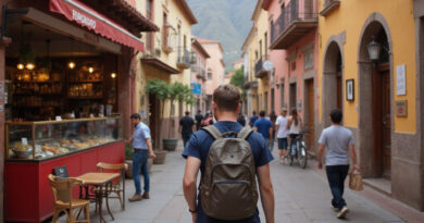 Young adult exploring delightful מסעדות בקחאמרקה פרו in Cusco, Peru