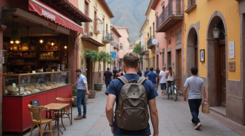 Young adult exploring delightful מסעדות בקחאמרקה פרו in Cusco, Peru