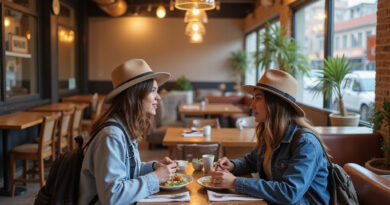 Backpackers enjoying local cuisine at a restaurant in Mars, Peru
