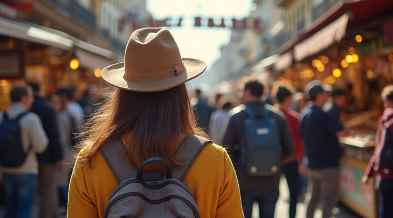 Backpacker exploring Vina del Mar Mercado Cardonal, מסעדות בולפראיסו צ'ילה