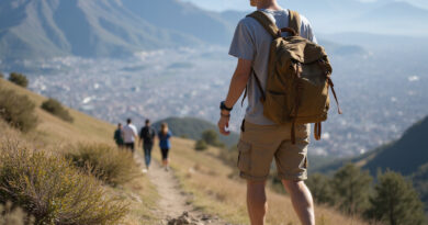 Young adult backpacker exploring טרקים בלימה פרו trails