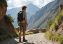 Young backpacker exploring vibrant trails in Cusco, Peru