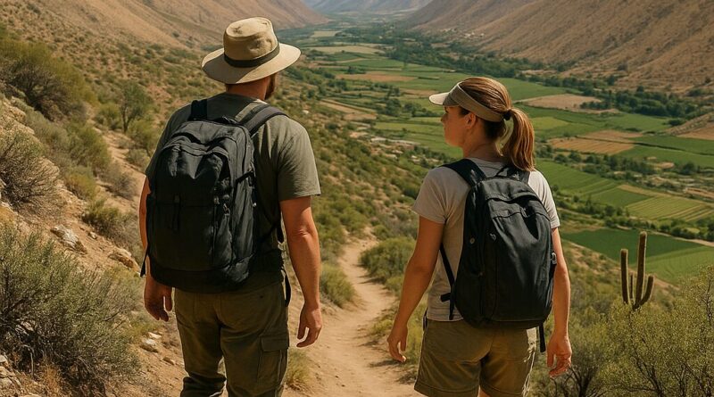 Family exploring טרקים בואל דה אלקי צ'ילה in hiking gear